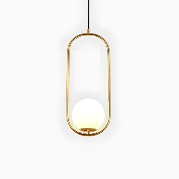Modern 1-Light Glass Pendant - Gold