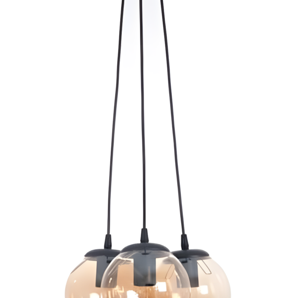 Modern 3-Light Minimalist Chandelier - White
