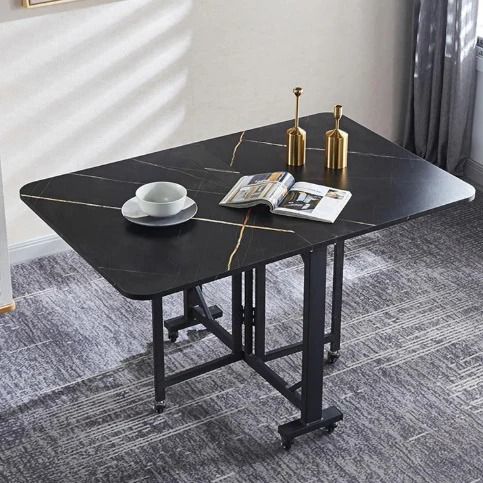Modern Adjustable Lift-Top Table - Black