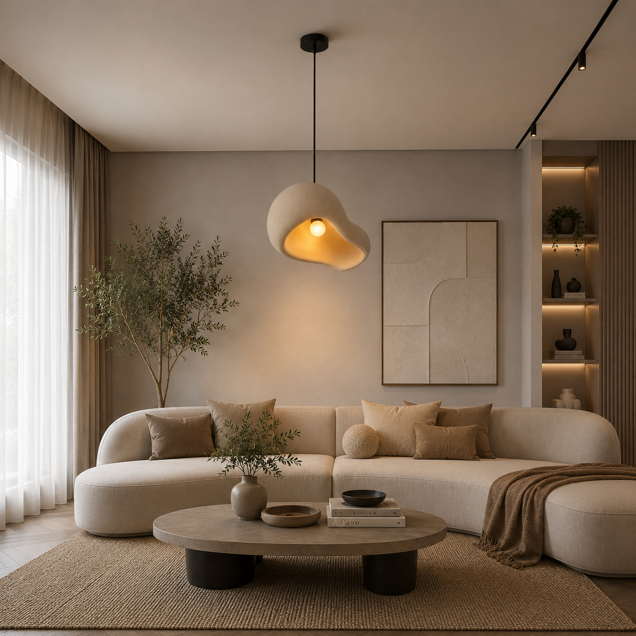 Fiberglass Ceiling Lamp -VL-TBS-401371 - Image 2