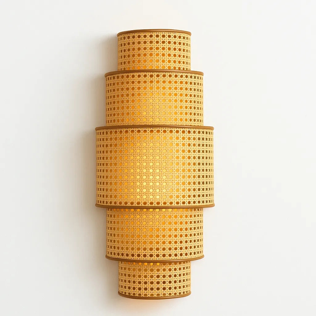 Rattan Boho Wall Lamp -VL-TBS-473443 - Image 3