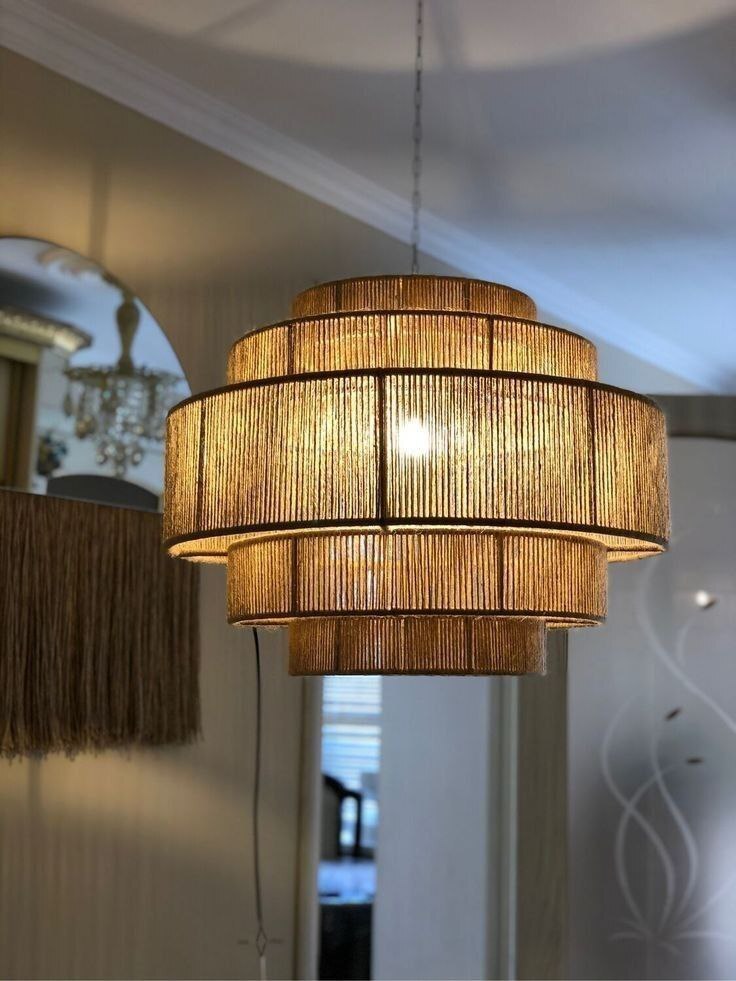 Burlap Boho Ceiling Lamp -VL-TBS-2364332