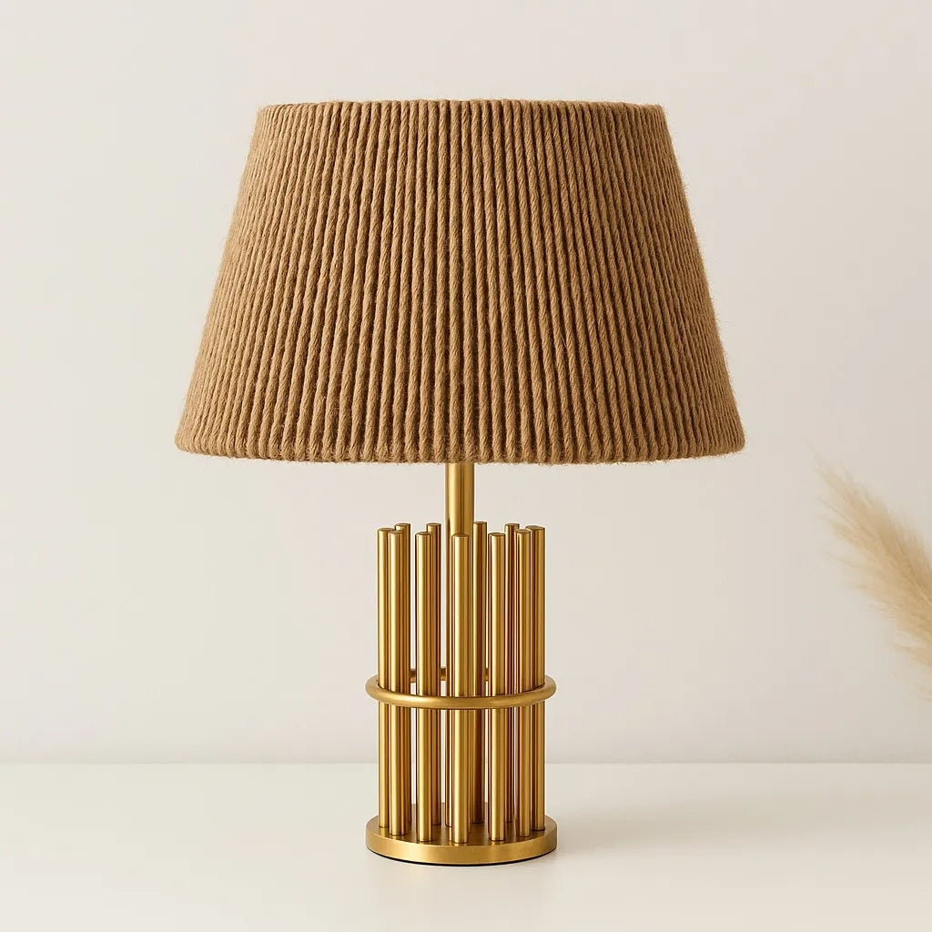 Burlap Boho Table Lamp -VL-TBS-900870