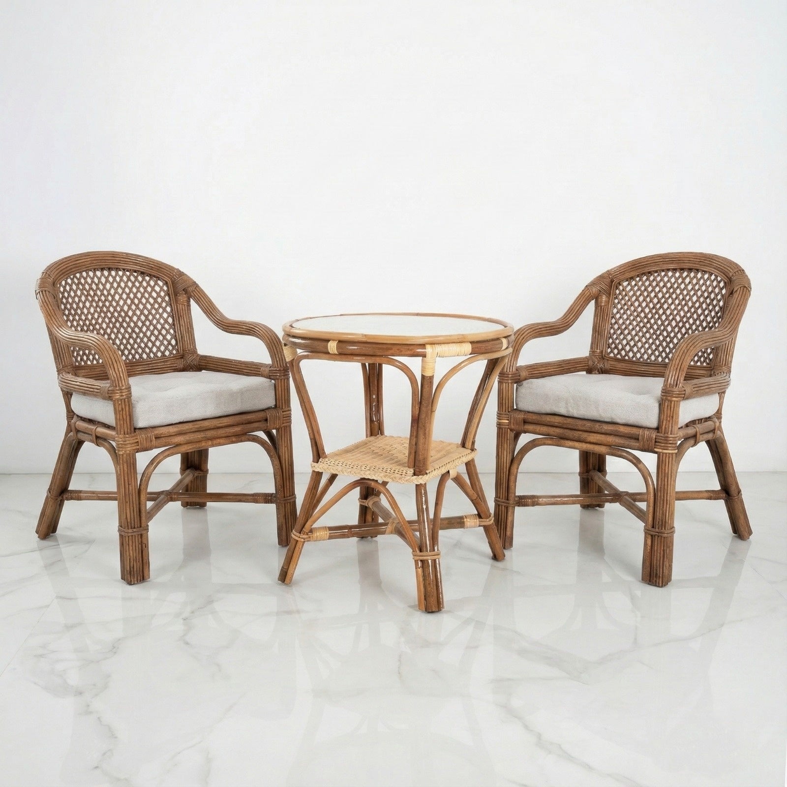Meditation Spot Bamboo Outdoor Set (2 Armchairs + Table)