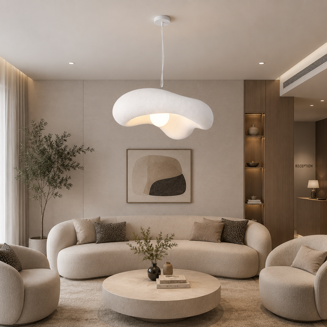 Fiberglass Ceiling Lamp -VL-TBS-343313 - Image 2