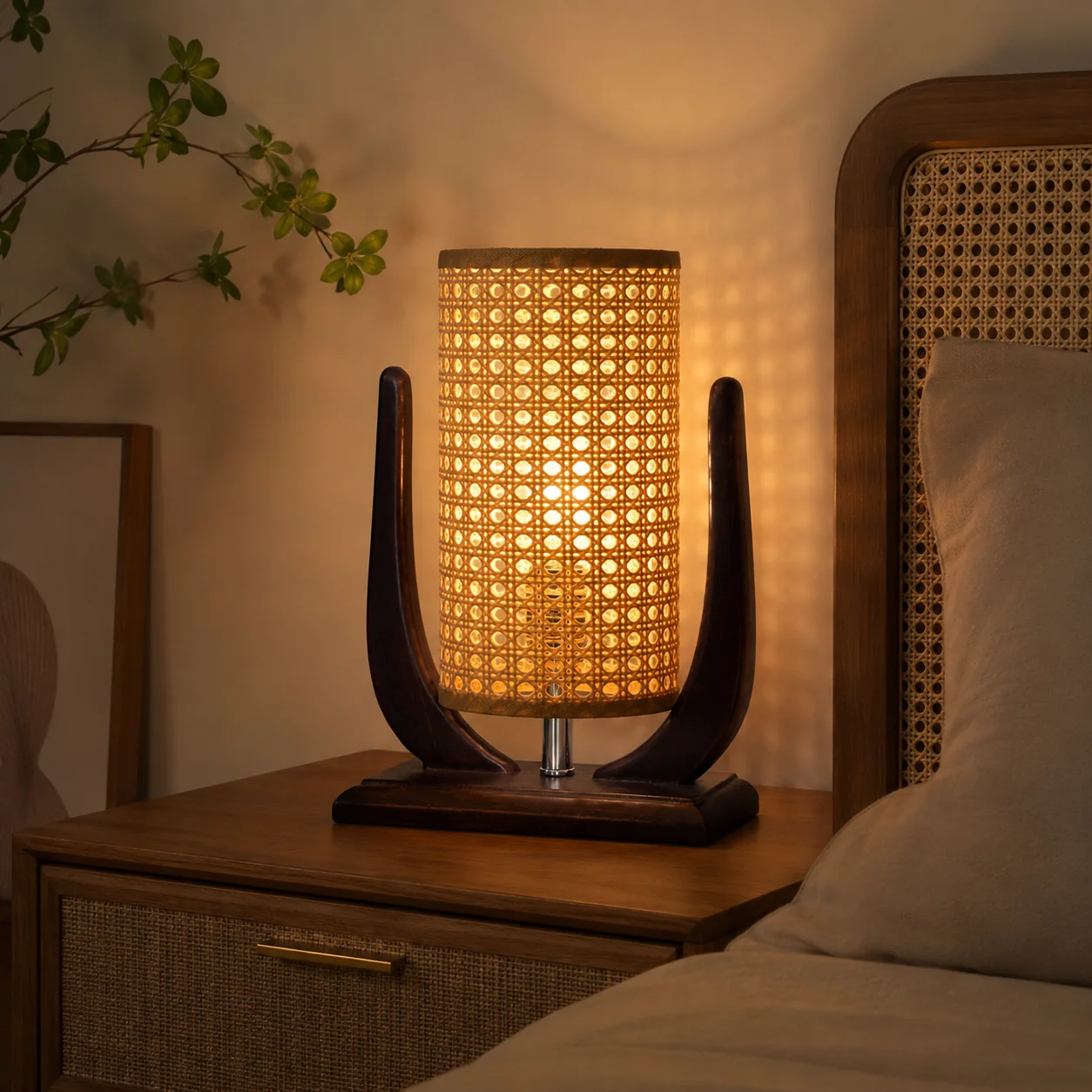 Rattan Boho Table Lamp -VL-TBS-833803 - Image 2