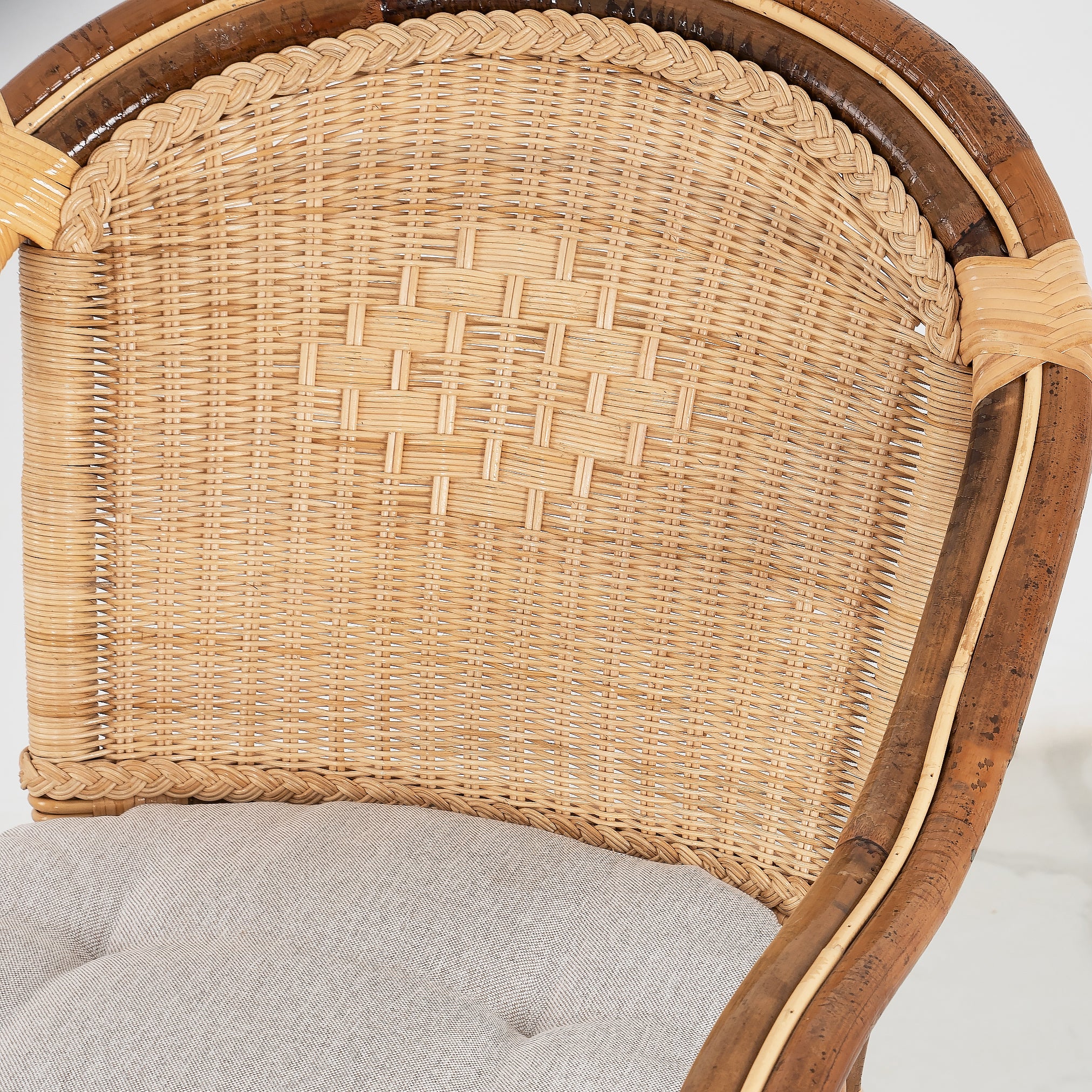 Adventure Threads Curved Outdoor Bamboo Armchair - Image 2
