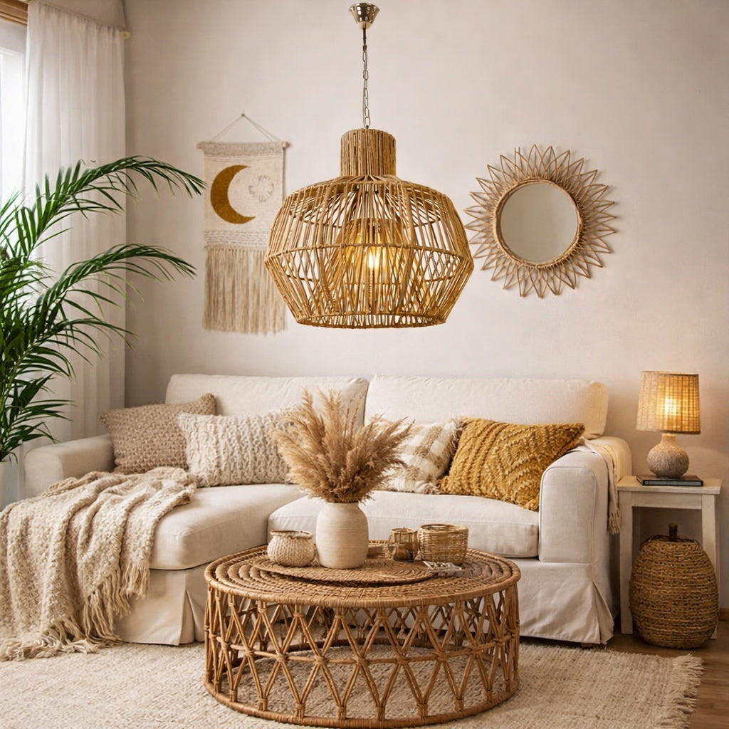 Burlap Boho Ceiling Lamp -VL-TBS-1519488 - Image 2