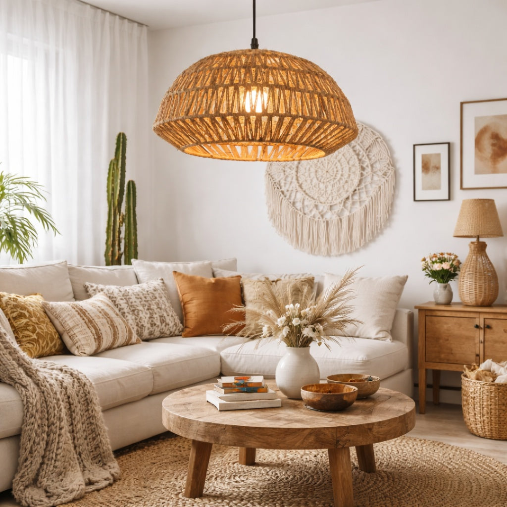 Burlap Boho Ceiling Lamp -VL-TBS-1516485 - Image 2
