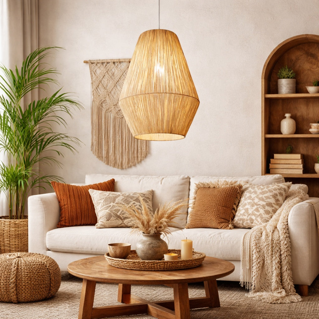 Burlap Boho Ceiling Lamp -VL-TBS-2361329 - Image 2