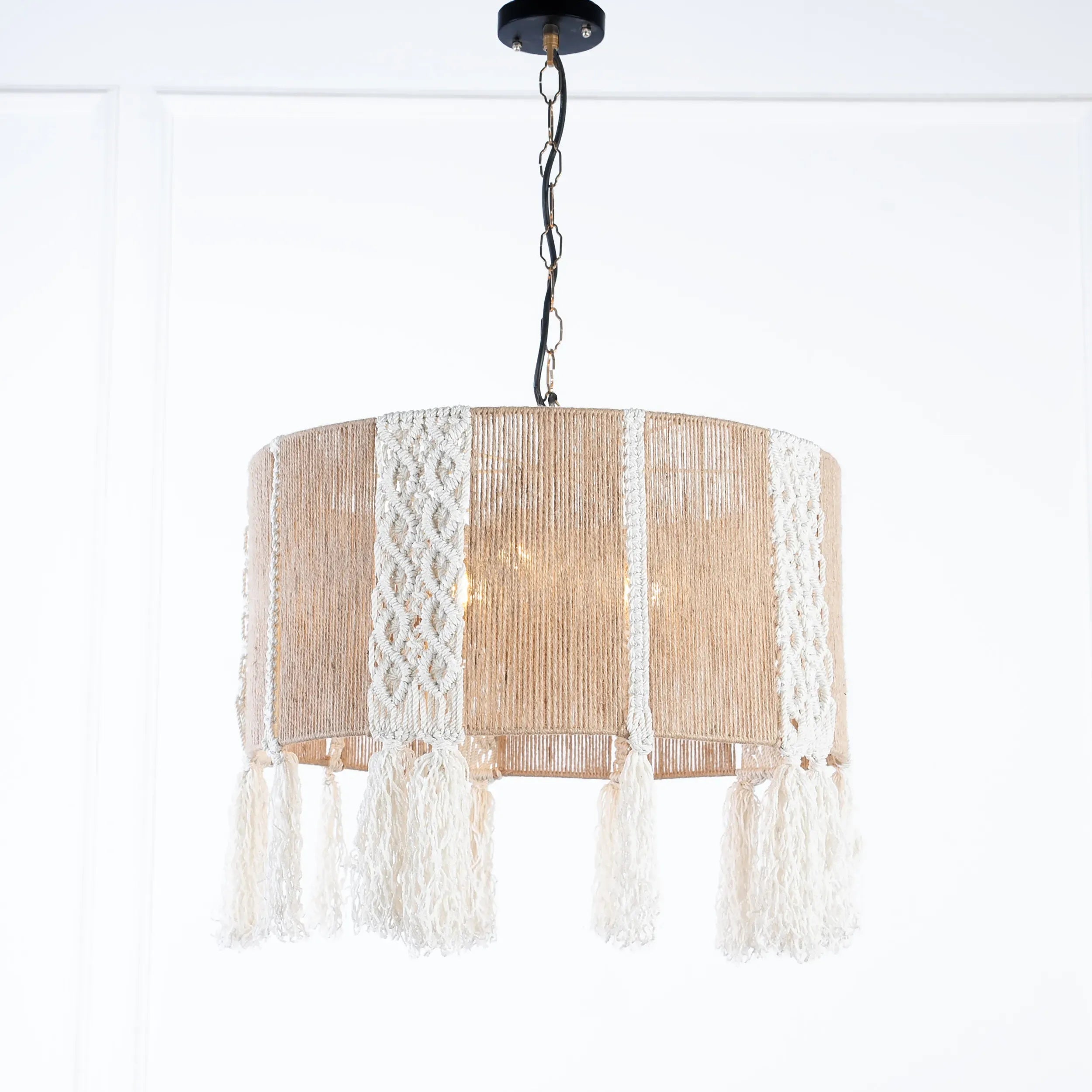 Burlap Boho Ceiling Lamp -VL-TBS-1504473