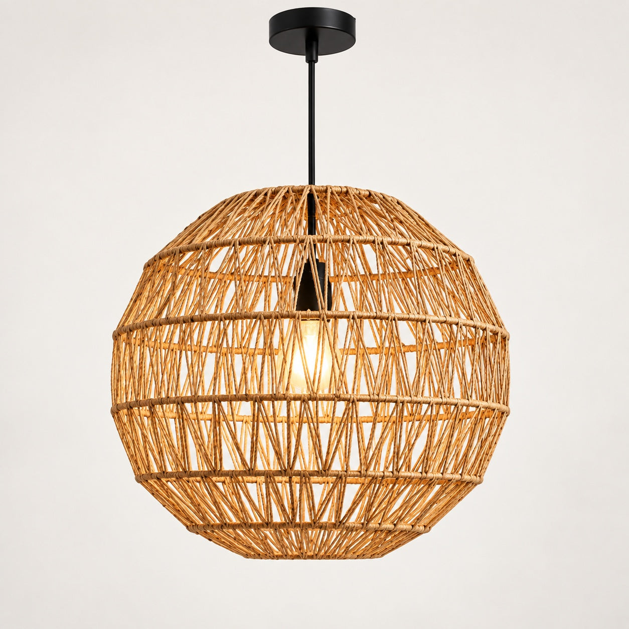 Burlap Boho Ceiling Lamp -VL-TBS-163133 - Image 3