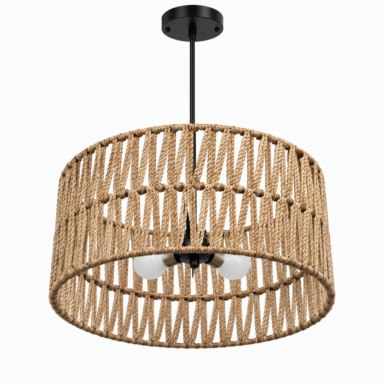 Burlap Boho Ceiling Lamp -VL-TBS-186156