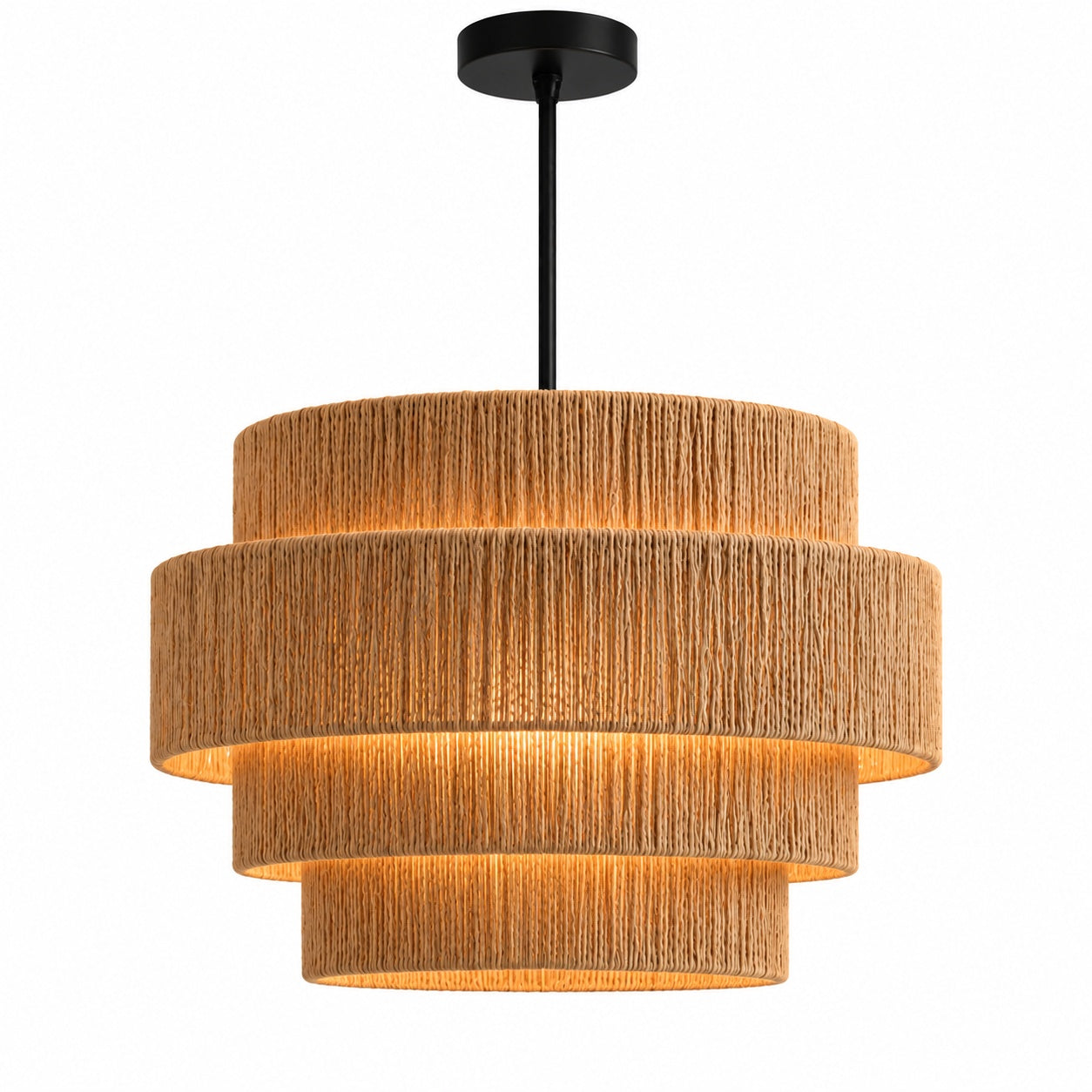 Burlap Boho Ceiling Lamp -VL-TBS-156126 - Image 3