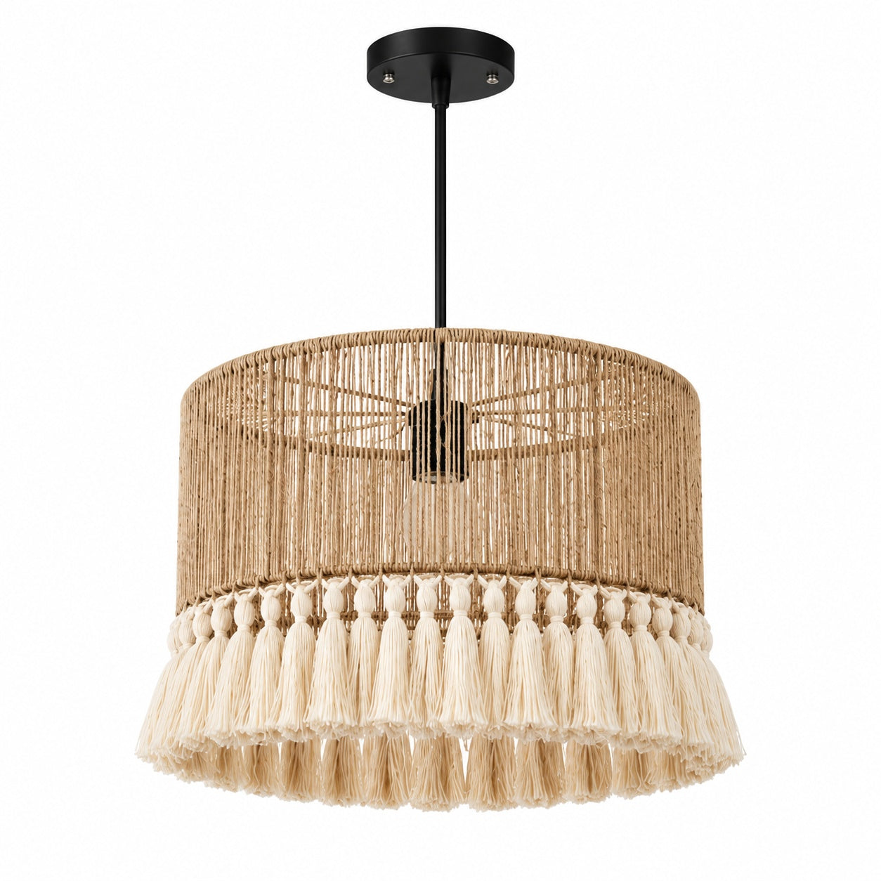 Burlap Boho Ceiling Lamp -VL-TBS-151121