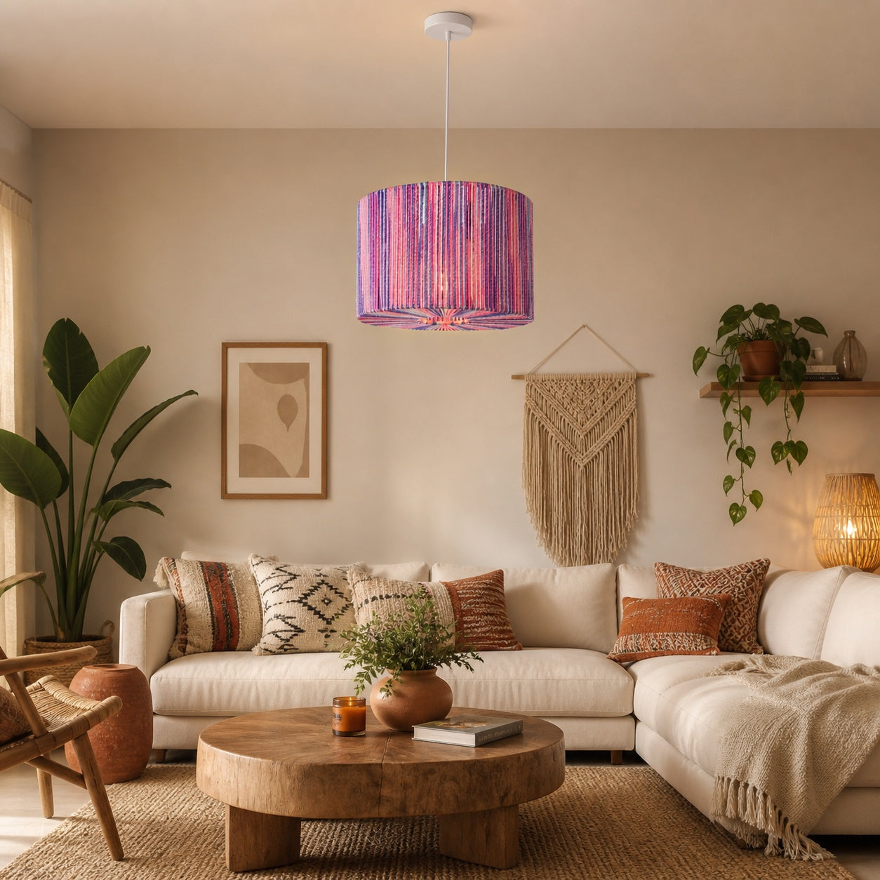Makrami Boho Ceiling Lamp -VL-TBS-1460429 - Image 2