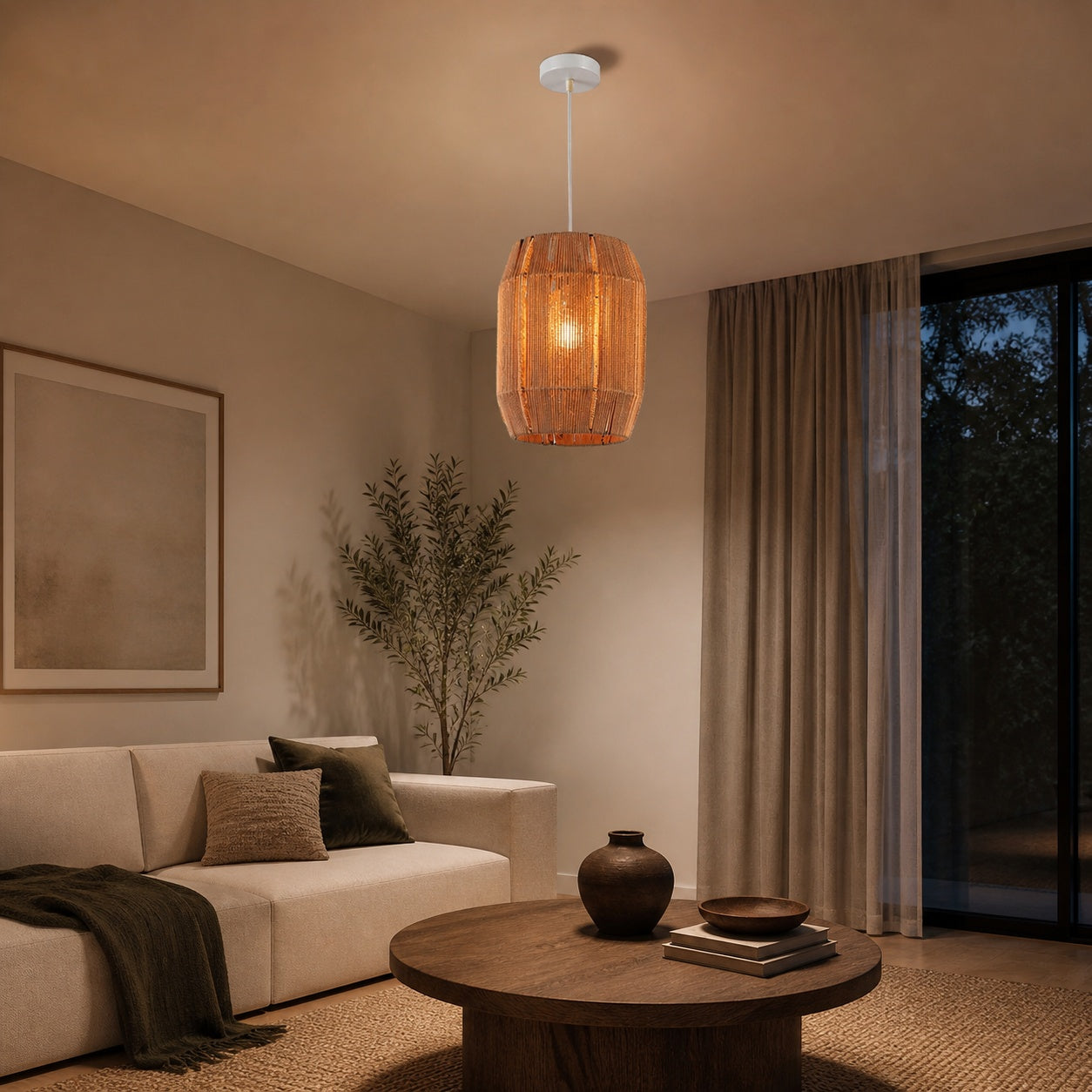 Makrami Boho Ceiling Lamp -VL-TBS-1451420 - Image 2