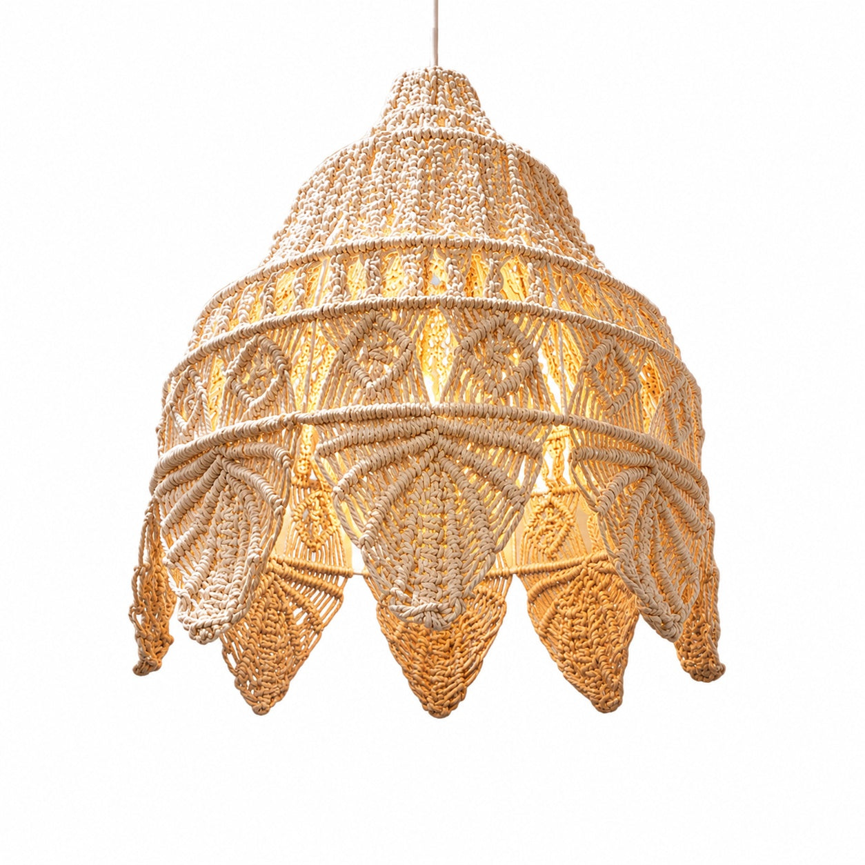 Makrami Boho Ceiling Lamp -VL-TBS-434404 - Image 2
