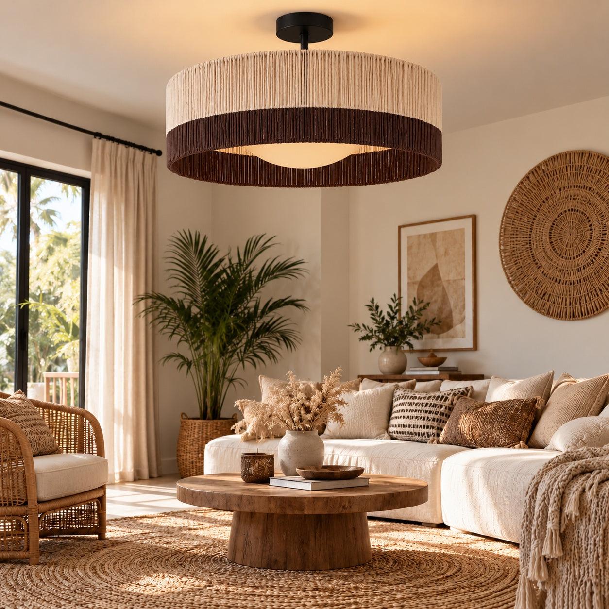 Makrami Boho Ceiling Lamp -VL-TBS-164134 - Image 2