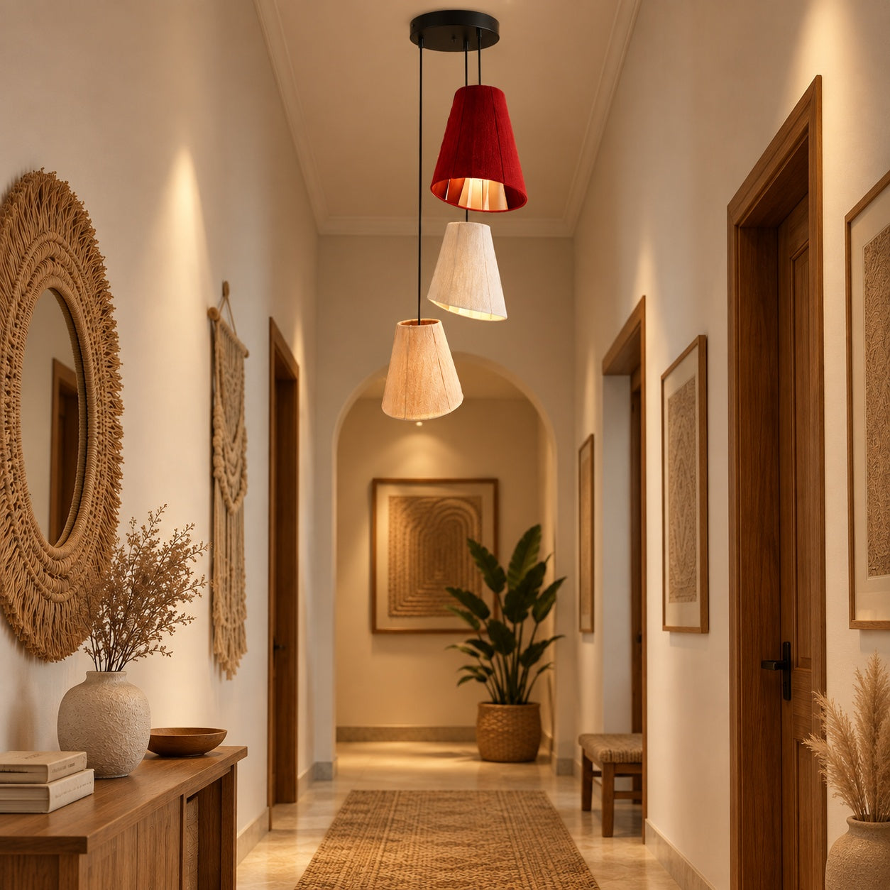 Makrami Boho Ceiling Lamp -VL-TBS-167137 - Image 2