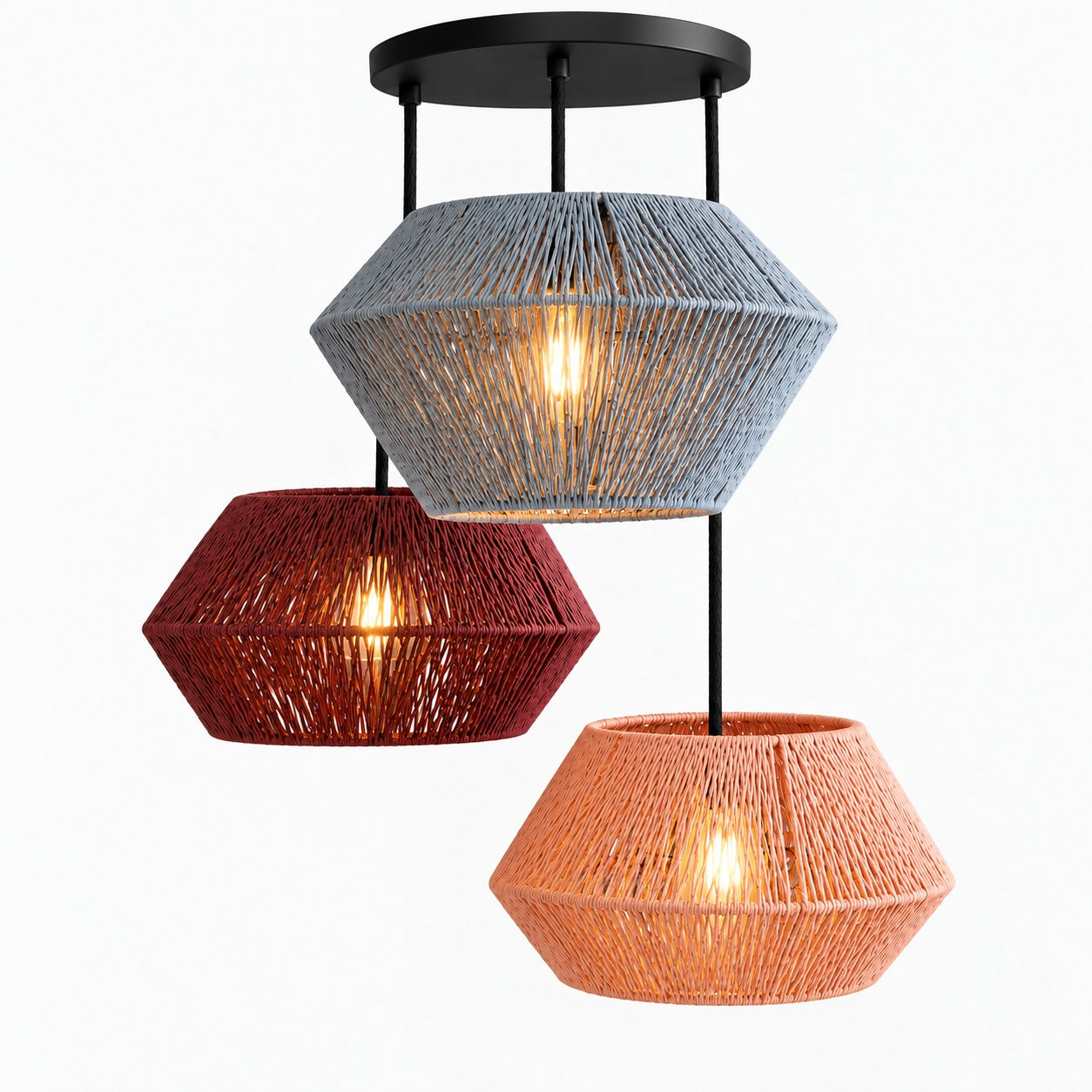 Makrami Boho Ceiling Lamp -VL-TBS-170140 - Image 3