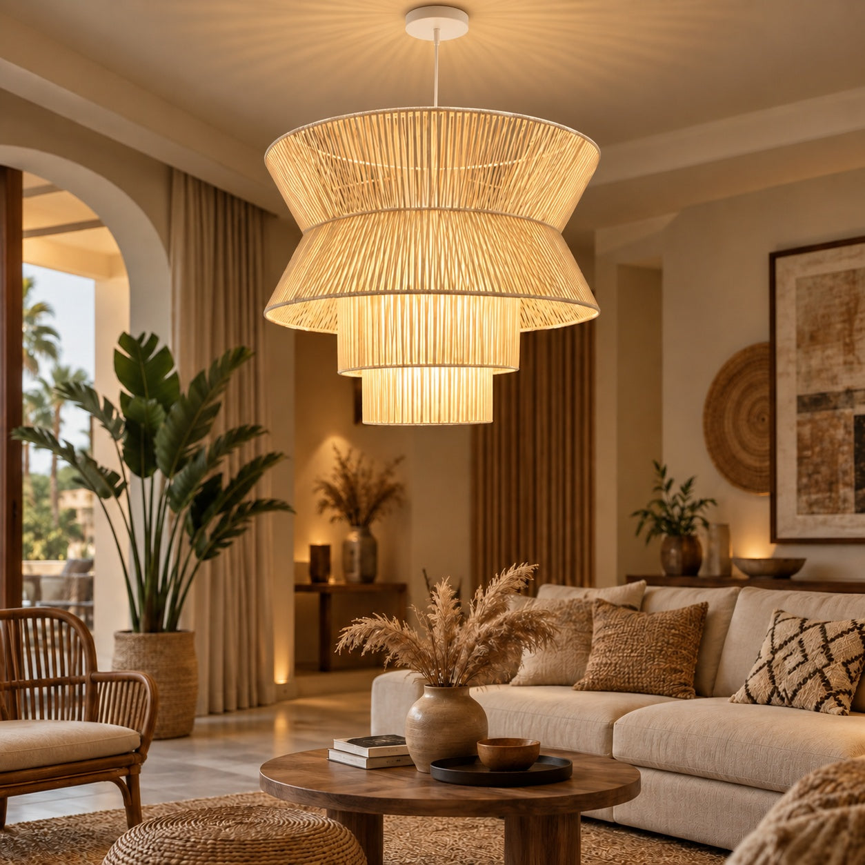 Makrami Boho Ceiling Lamp -VL-TBS-183153 - Image 2