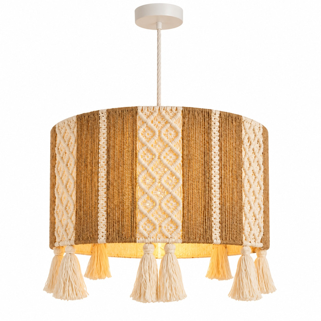 Makrami Boho Ceiling Lamp -VL-TBS-153123 - Image 3