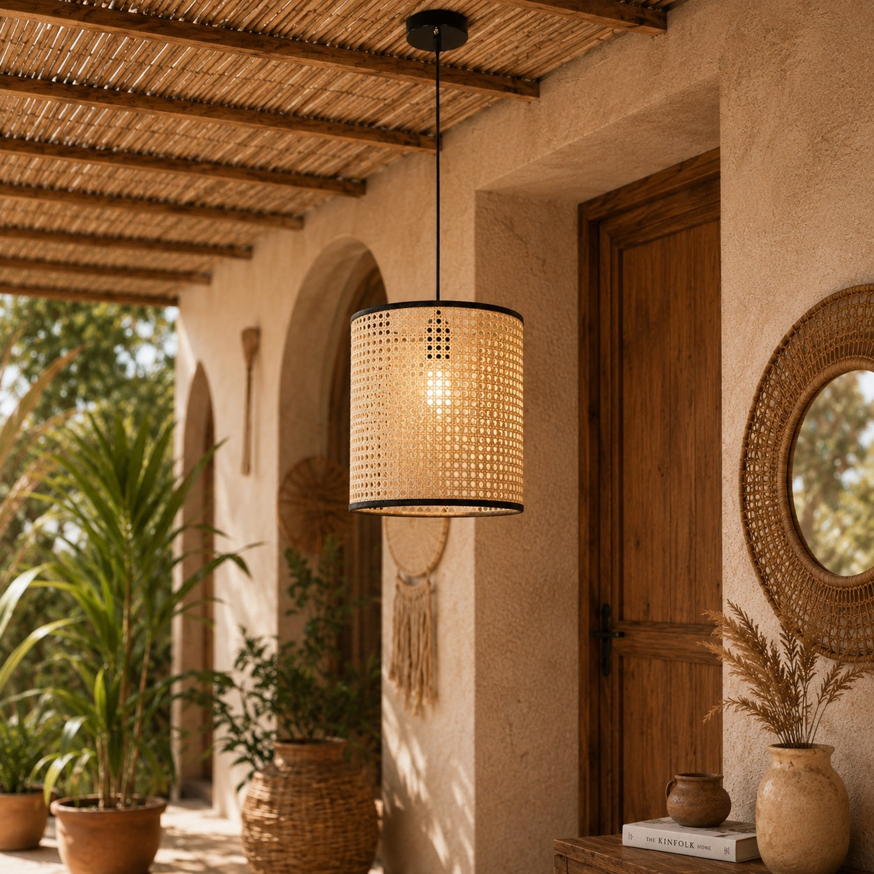Rattan Boho Ceiling Lamp -VL-TBS-2330298 - Image 2