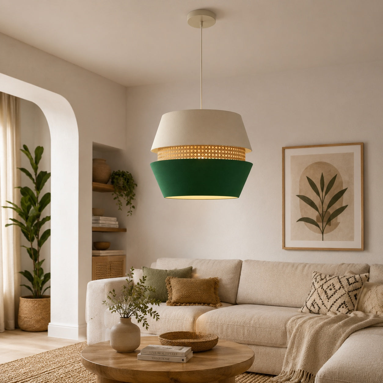 Rattan Boho Ceiling Lamp -VL-TBS-452422