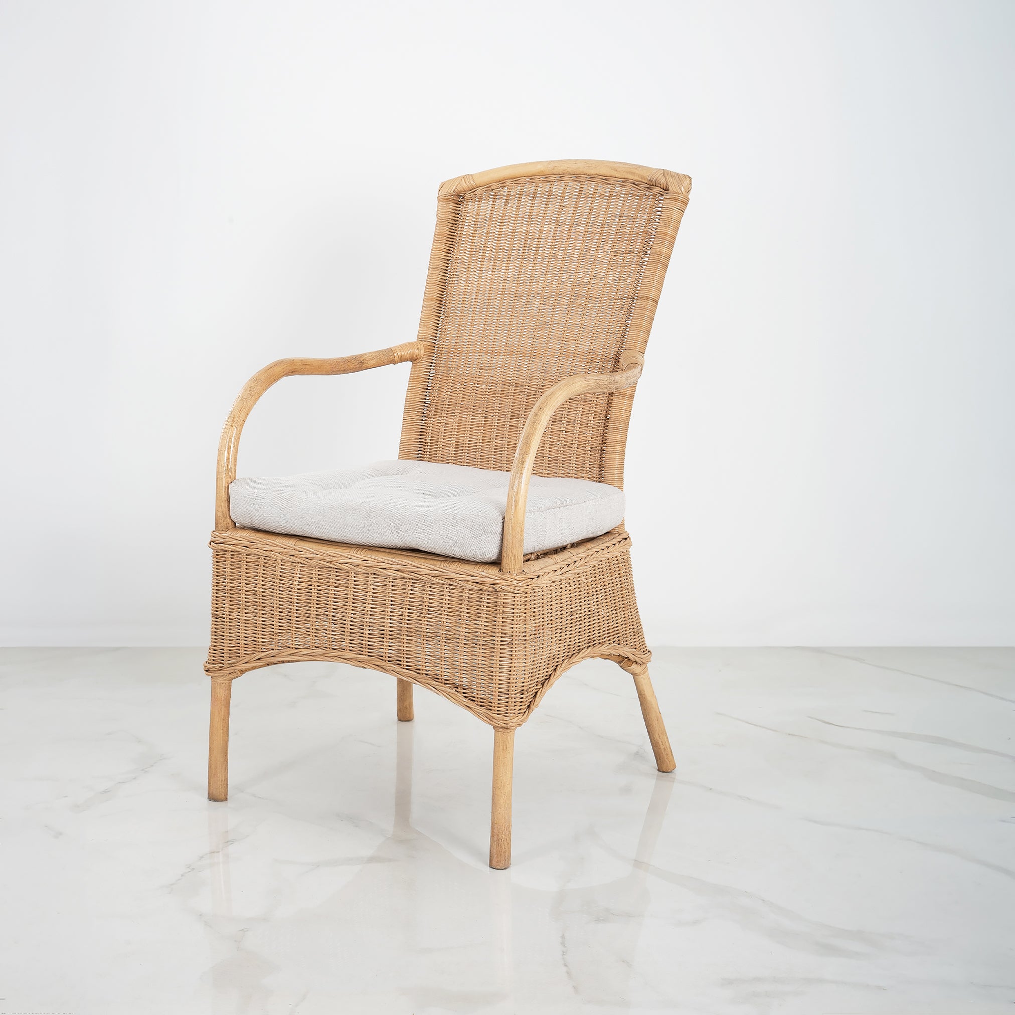 Lotus Seat Bamboo Outdoor Seating Set (2 Armchairs + Table) - Image 2