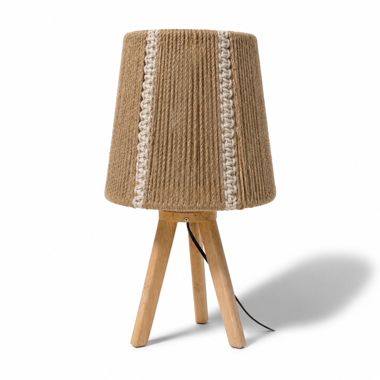 Burlap Boho Table Lamp -VL-TBS-895865