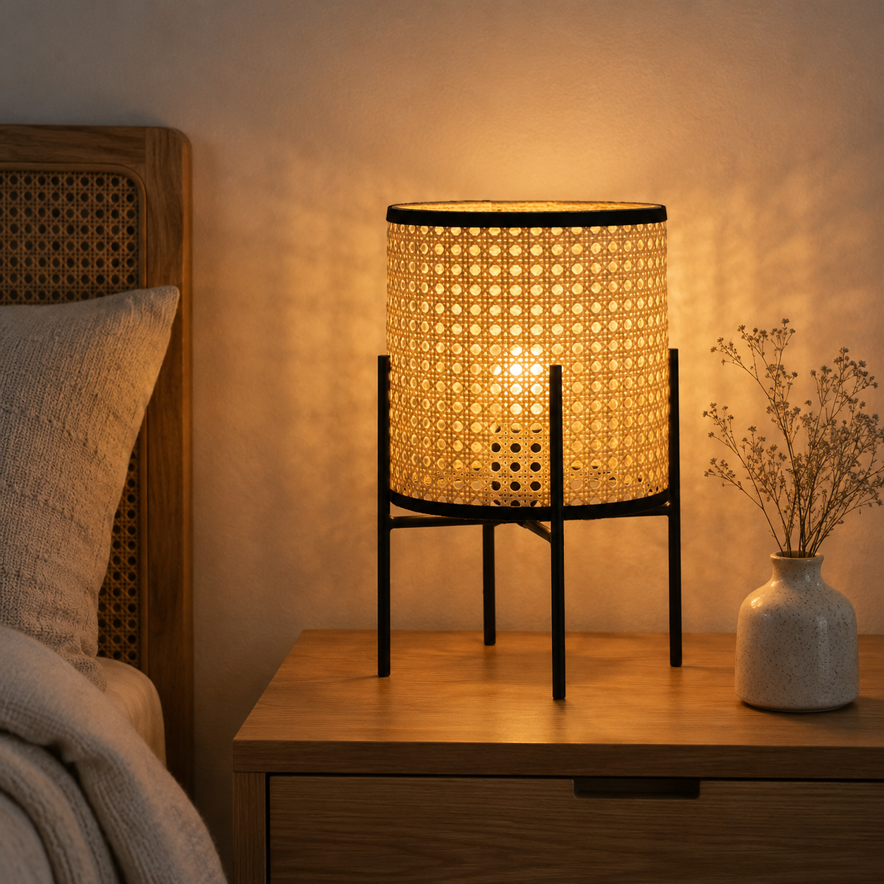 Rattan Boho Table Lamp -VL-TBS-847817 - Image 2