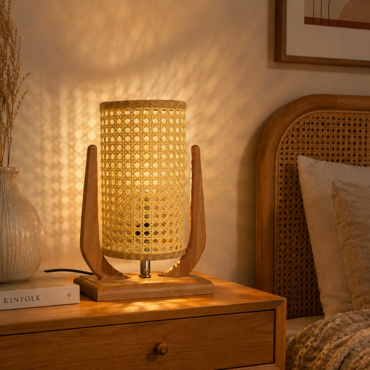 Rattan Boho Table Lamp -VL-TBS-854824 - Image 2