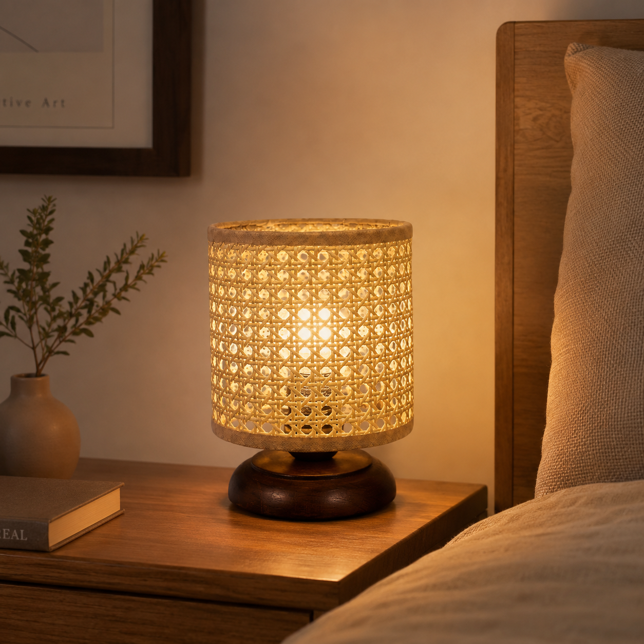 Rattan Boho Table Lamp -VL-TBS-857827 - Image 2