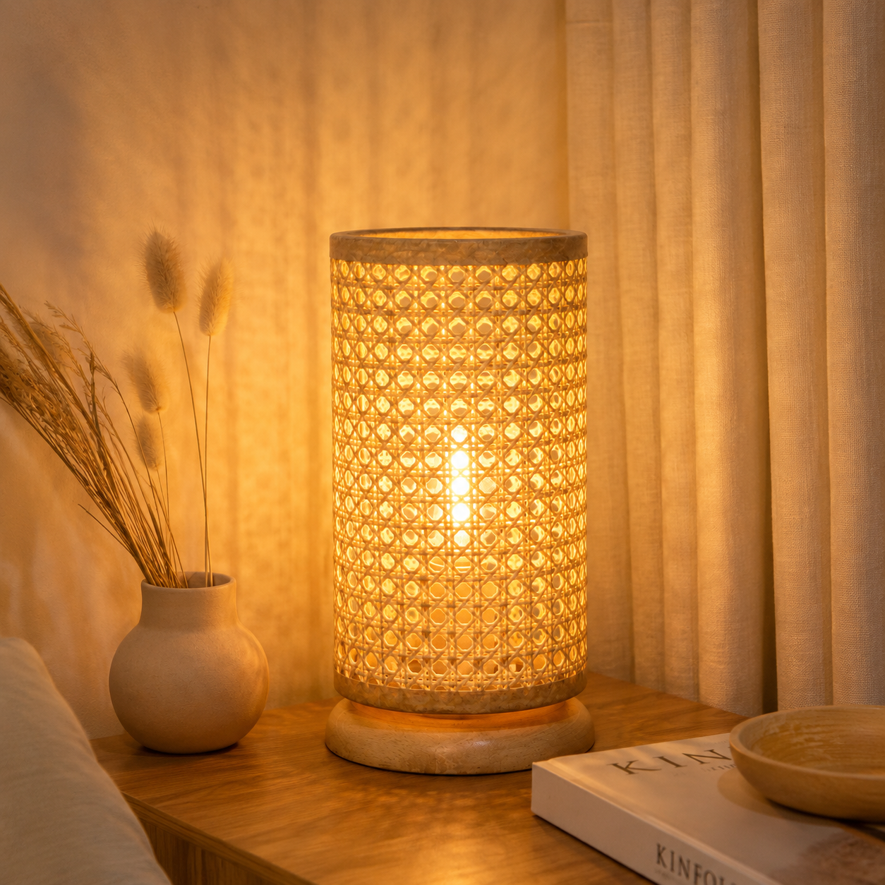 Rattan Boho Table Lamp -VL-TBS-861831 - Image 2