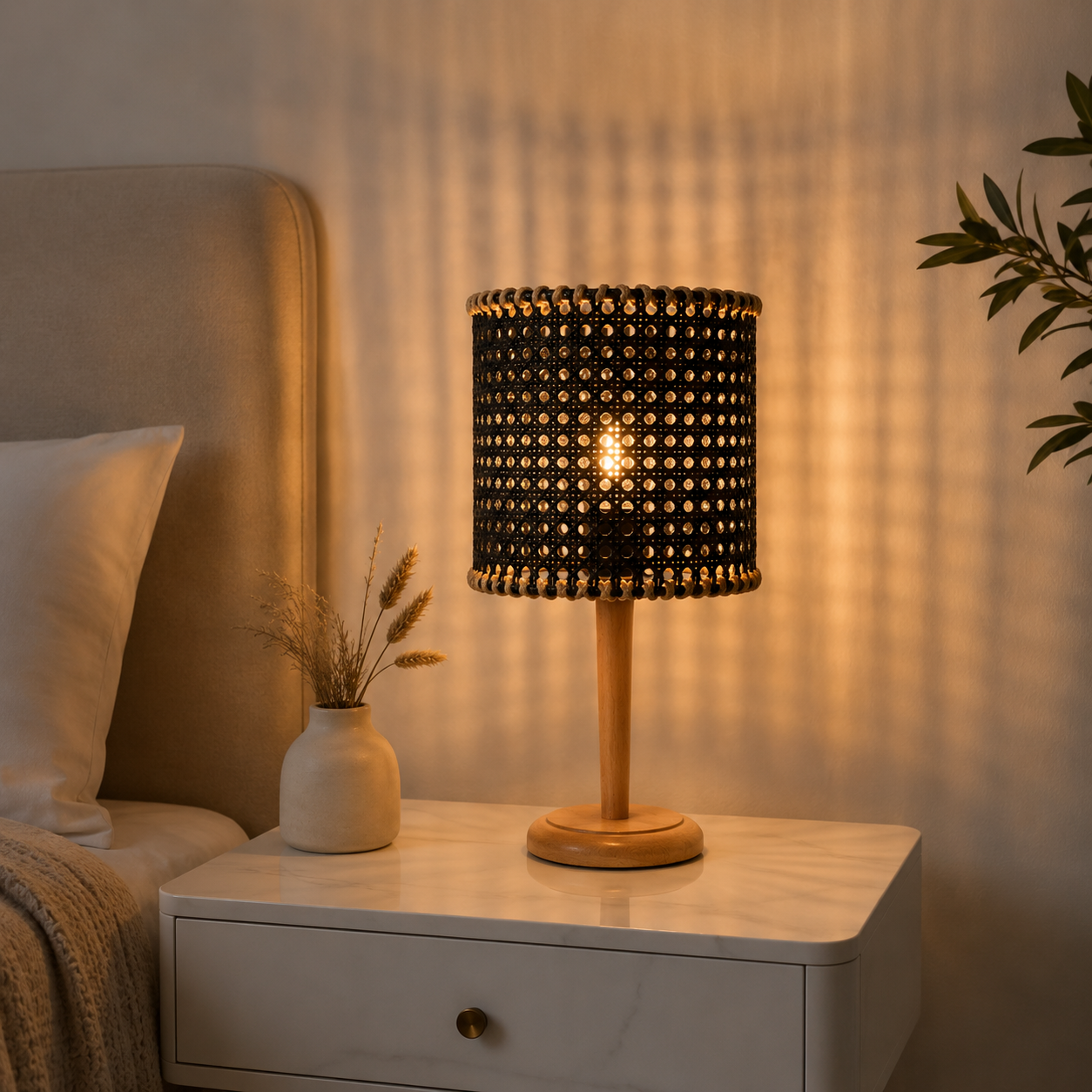 Rattan Boho Table Lamp -VL-TBS-836806 - Image 2