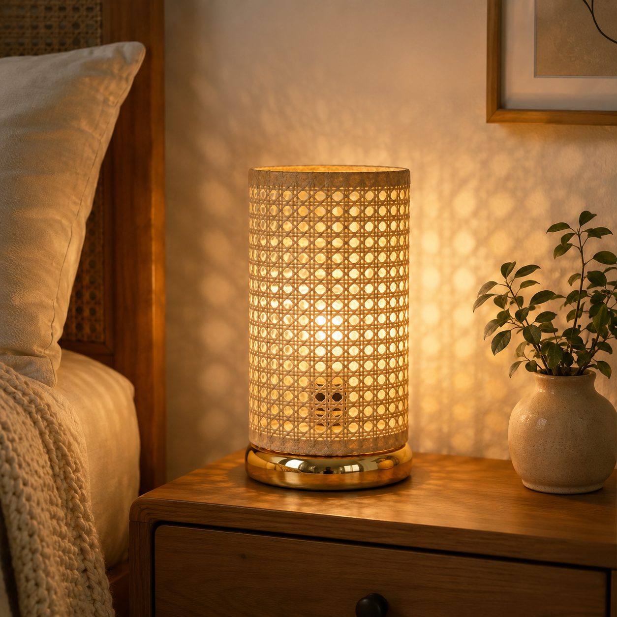 Rattan Boho Table Lamp -VL-TBS-860830 - Image 2