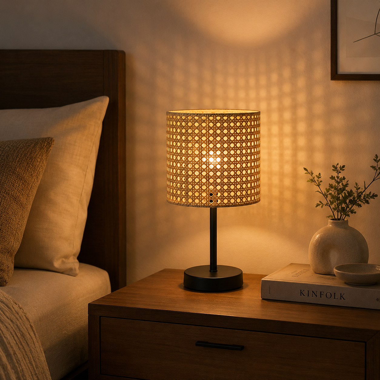 Rattan Boho Table Lamp -VL-TBS-856826 - Image 2