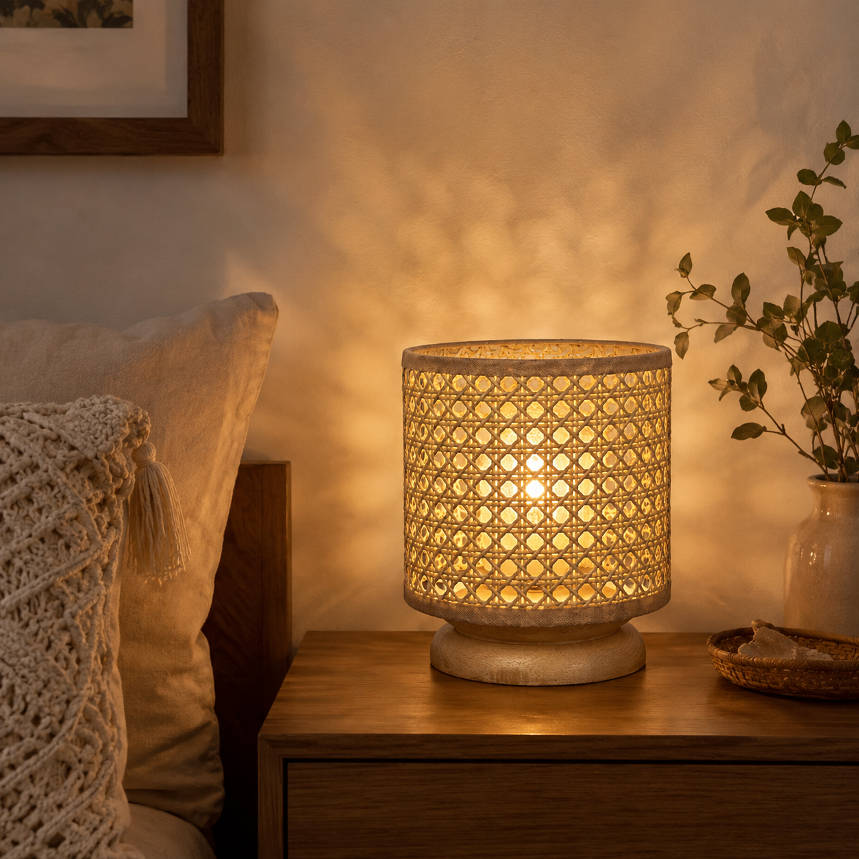 Rattan Boho Table Lamp -VL-TBS-853823 - Image 2