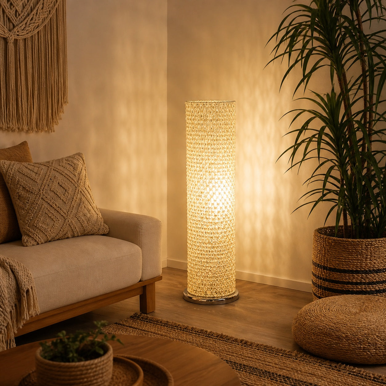 Makrami Boho Floor Lamp -VL-TBS-1078047 - Image 2