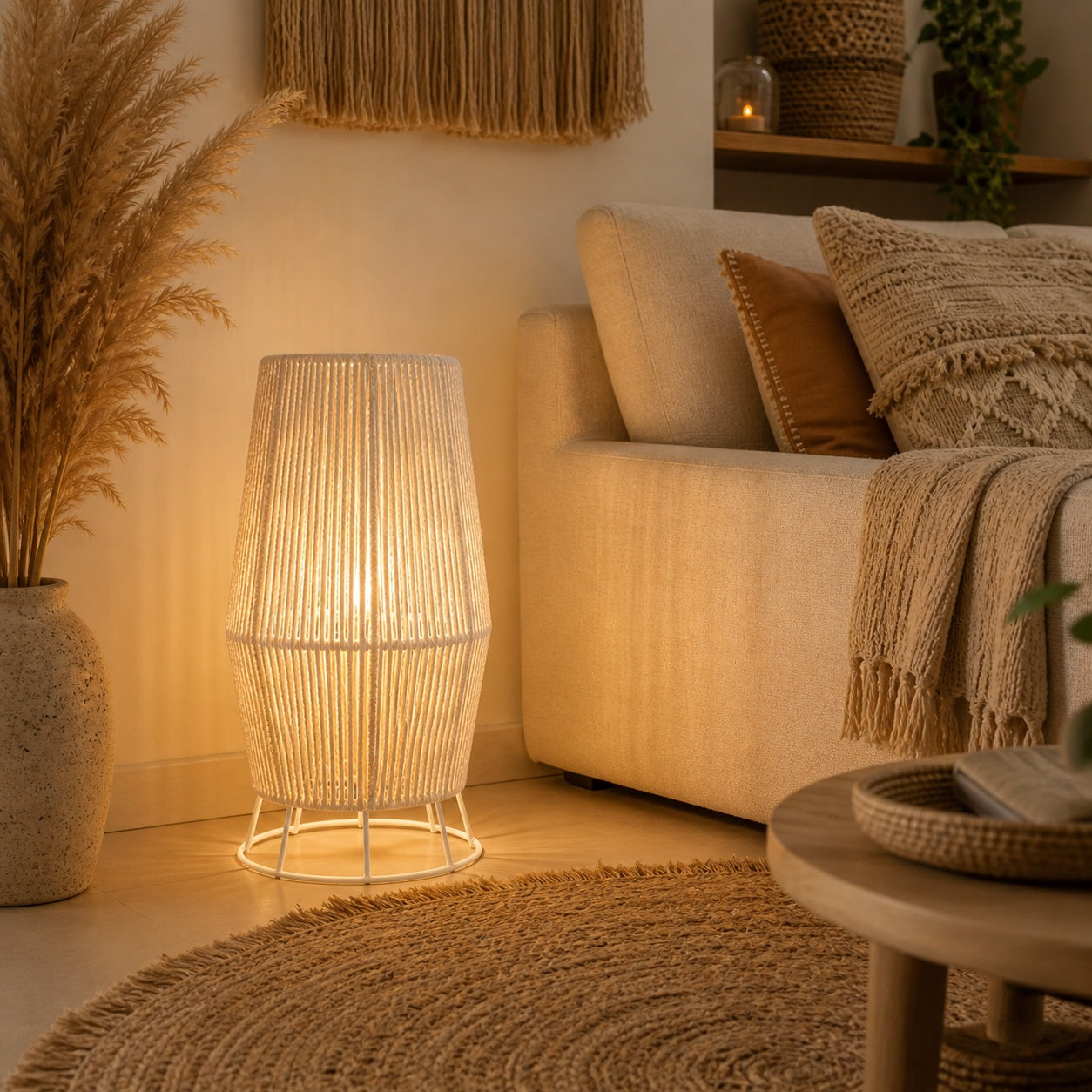 Makrami Boho Floor Lamp -VL-TBS-1076045 - Image 2