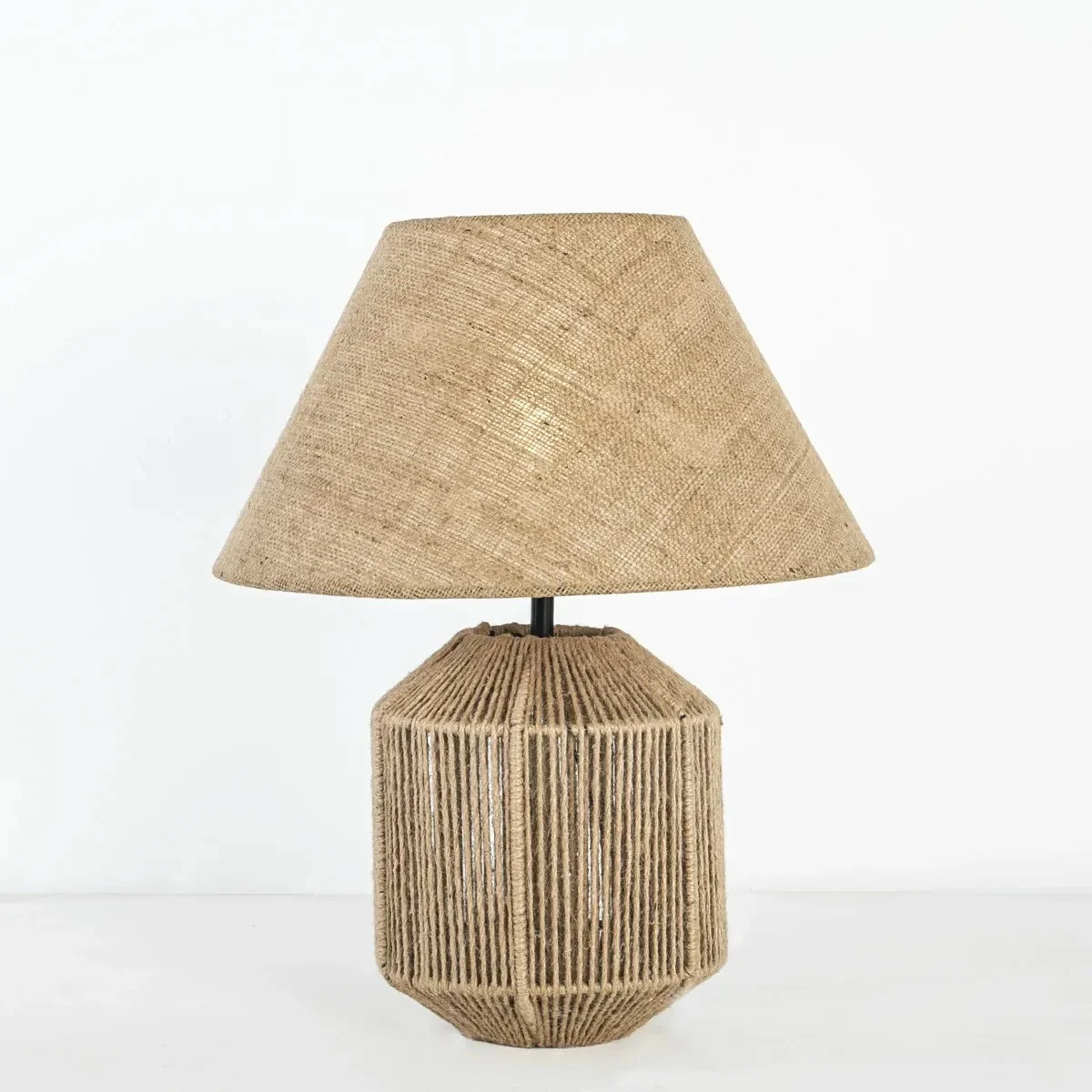 Burlap Boho Table Lamp -VL-TBS-892862