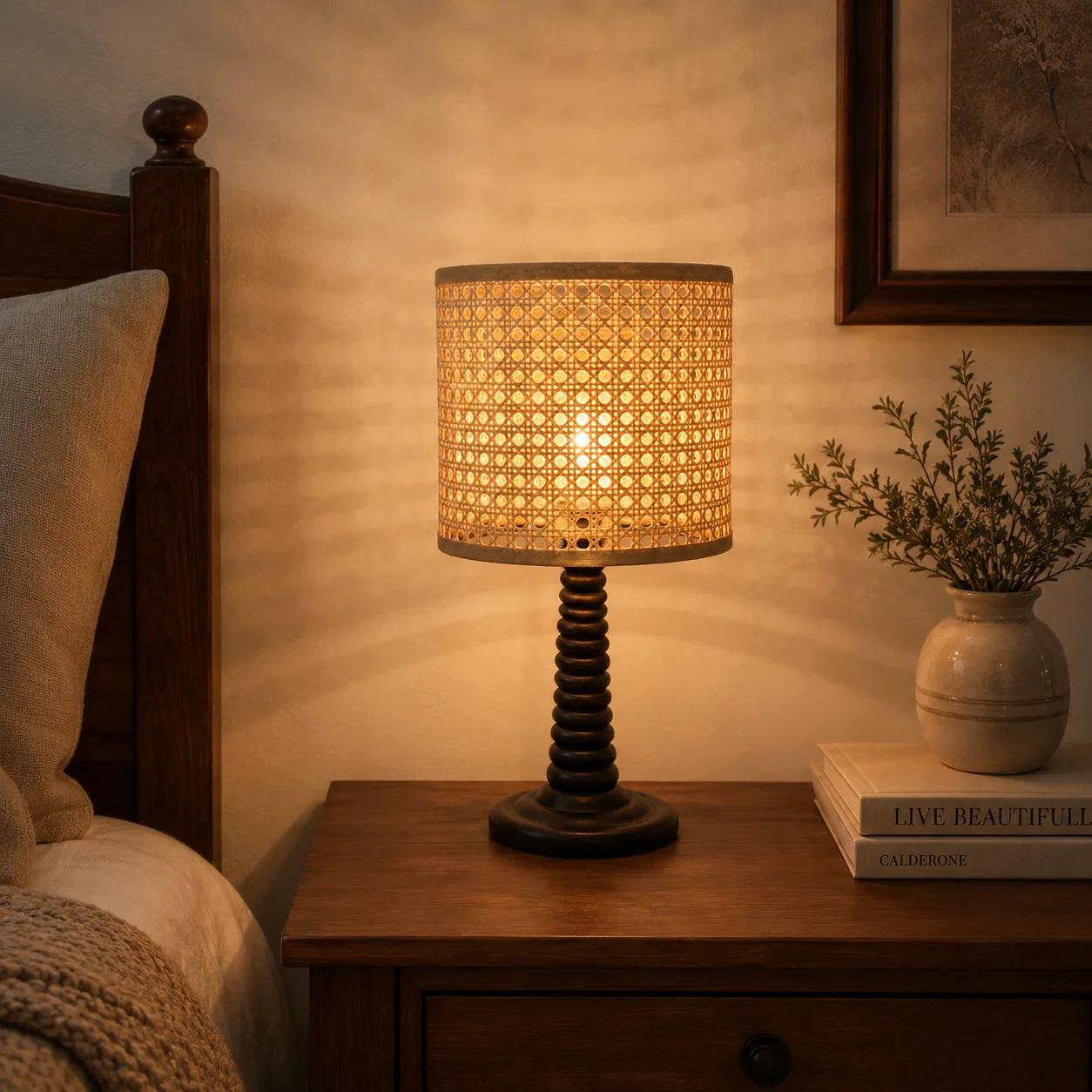 Rattan Boho Table Lamp -VL-TBS-835805 - Image 2
