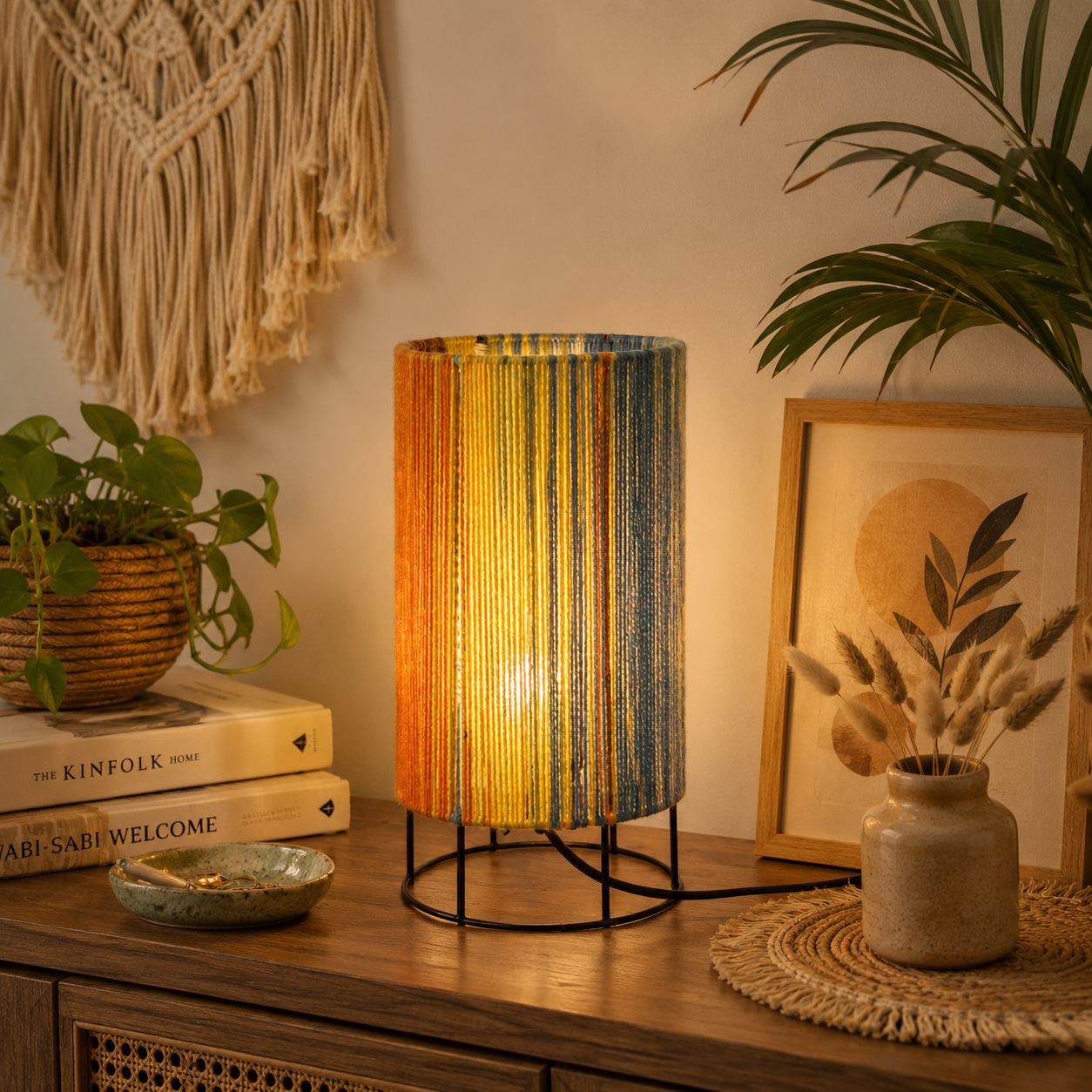 Makrami Boho Table Lamp -VL-TBS-884854 - Image 2