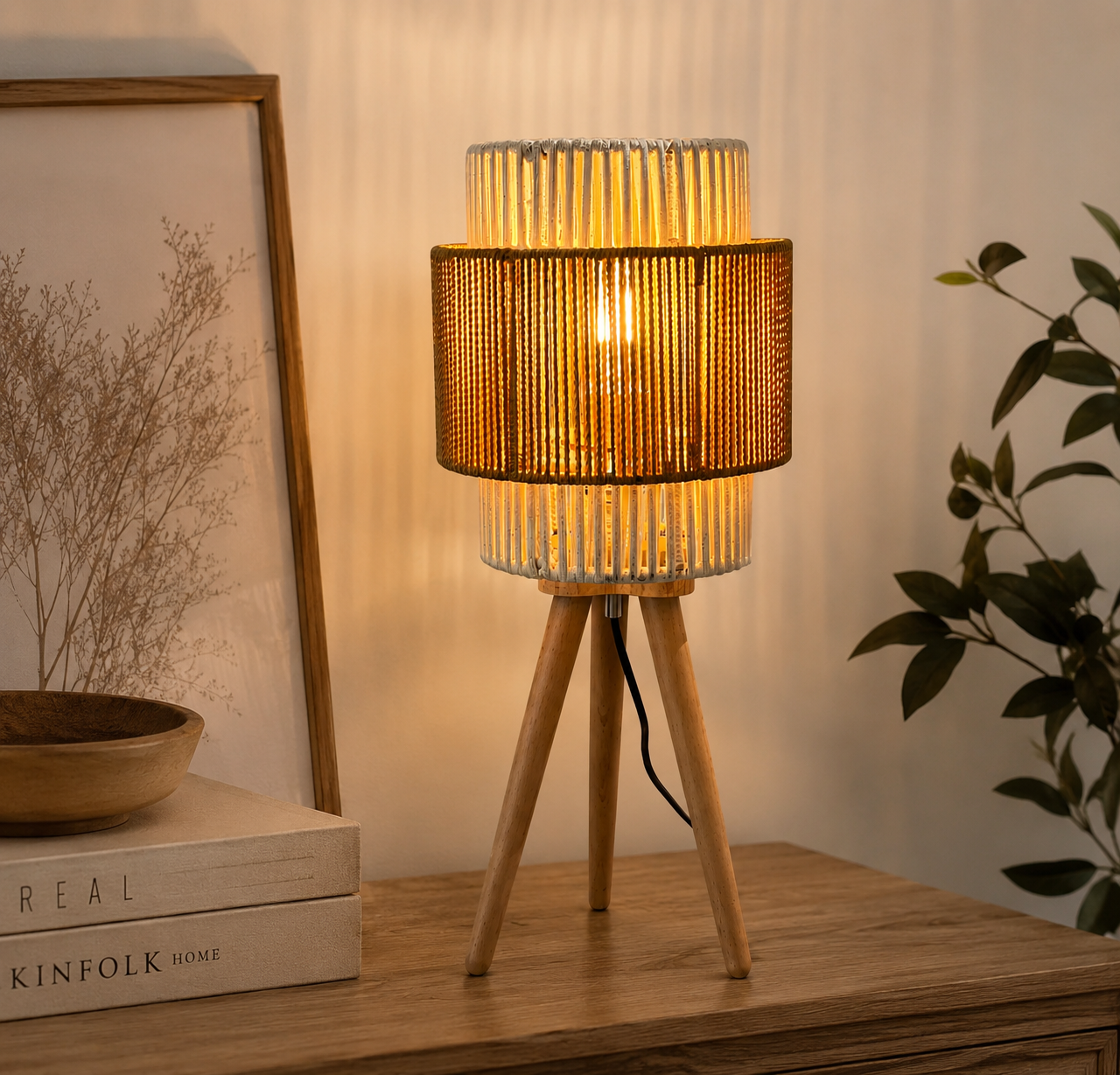 Makrami Boho Table Lamp -VL-TBS-882852 - Image 2