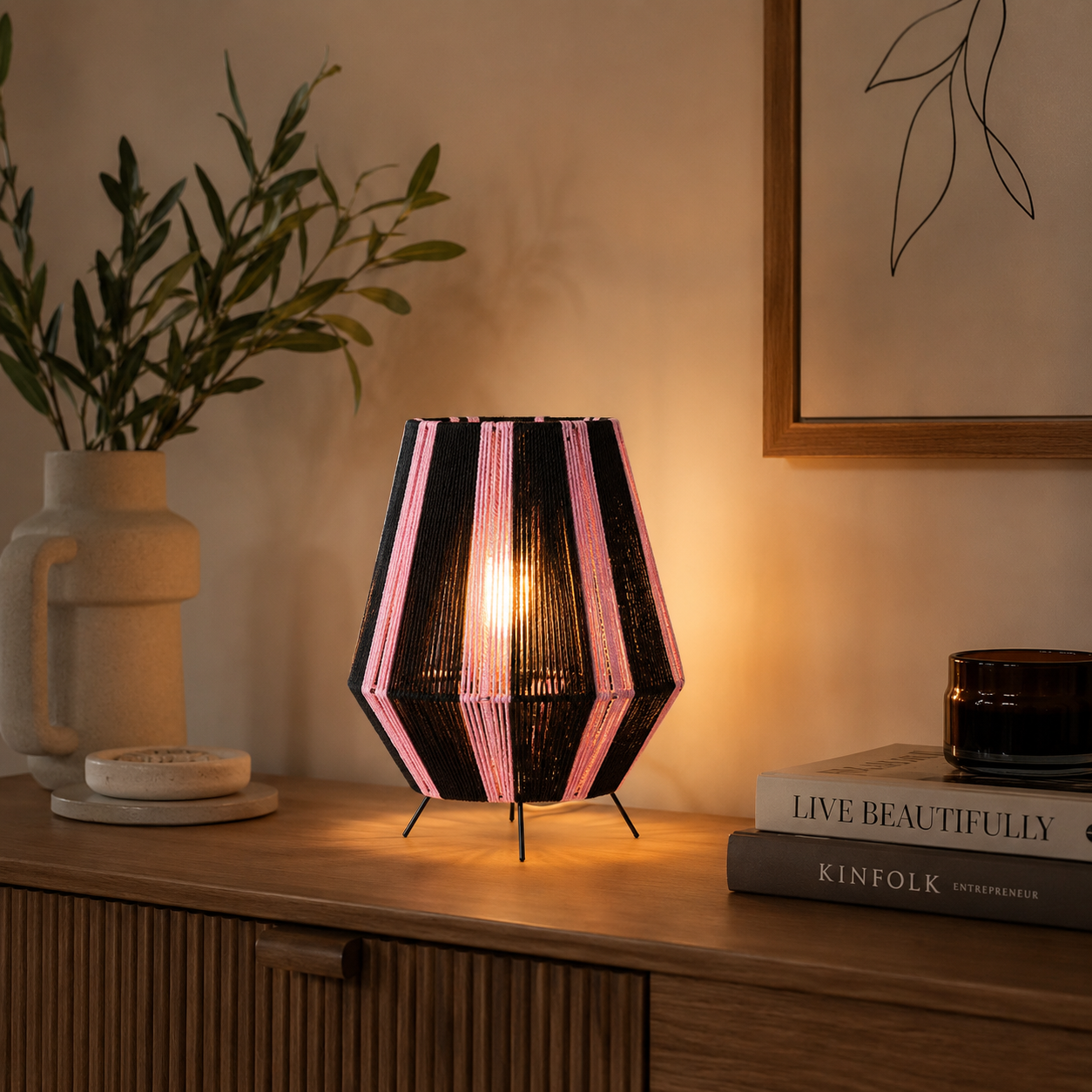 Makrami Boho Table Lamp -VL-TBS-864834 - Image 2