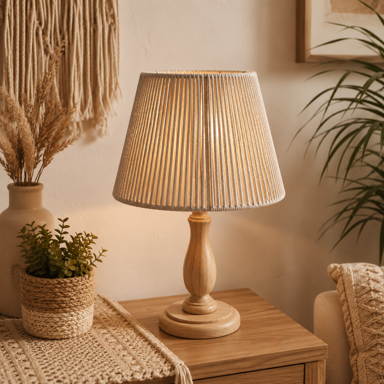 Makrami Boho Table Lamp -VL-TBS-2095063 - Image 2