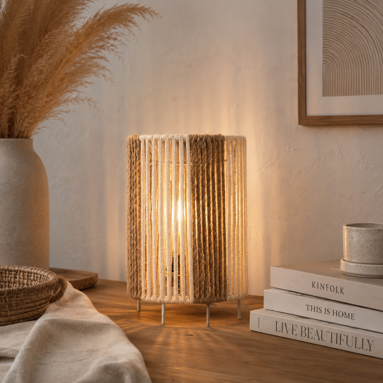 Makrami Boho Table Lamp -VL-TBS-862832 - Image 2