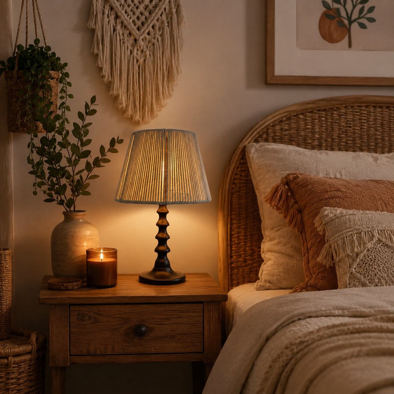 Makrami Boho Table Lamp -VL-TBS-2093061 - Image 2