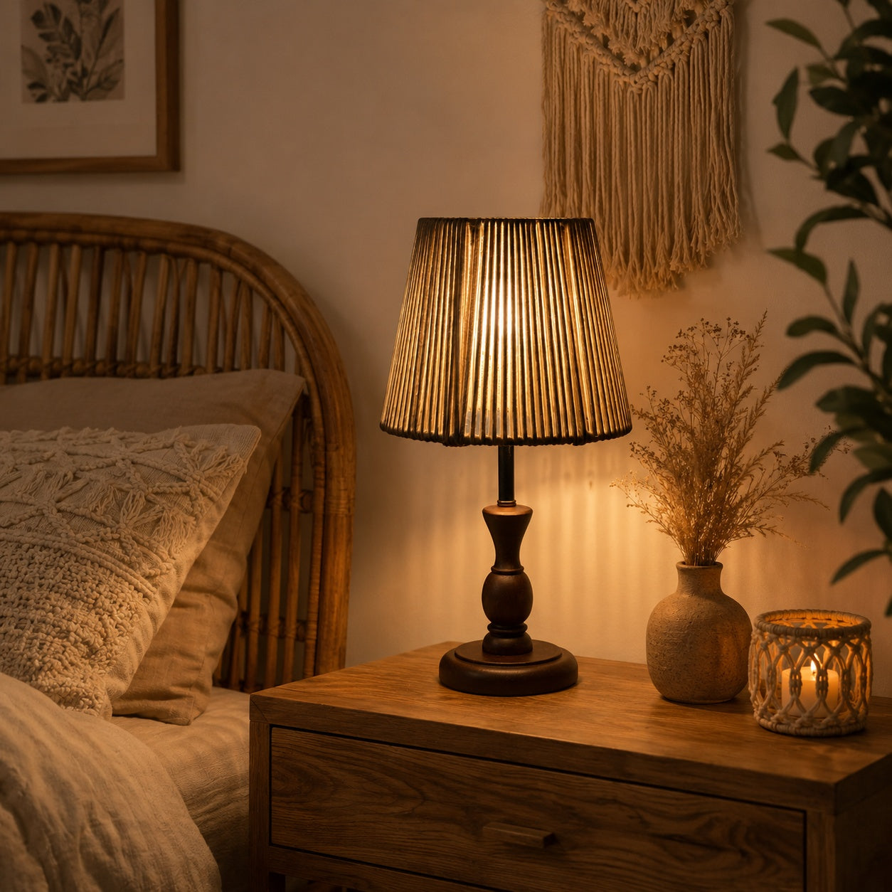 Makrami Boho Table Lamp -VL-TBS-2092060 - Image 2